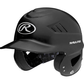 Rawlings Coolflo Molded 1-Tone Baseball Helmet One Size Fits Most Black