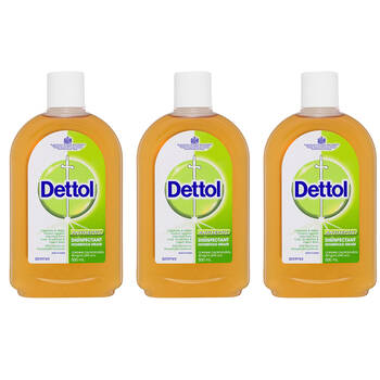 3x 500ml Dettol Antiseptic Disinfectant