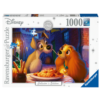 1000pc Ravensburger Disney Moments 1955 Lady And Tramp Jigsaw Puzzle Set