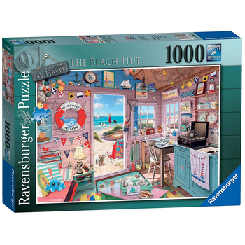 1000pc Ravensburger My Haven No 7 The Beach Hut Jigsaw Puzzle Set Adults