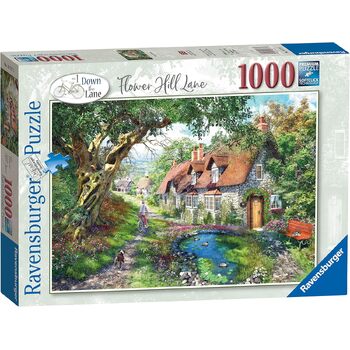 1000pc Ravensburger Flower Hill Lane Family Jigsaw Puzzle 70x50cm