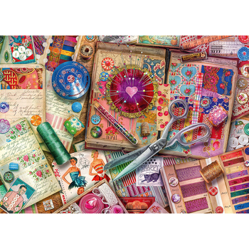 1000pc Ravensburger Vintage Dressmaking Adults Jigsaw Puzzle 