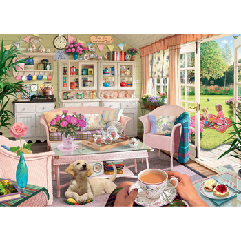 1000pc Ravensburger My Haven No 12 the Tea Shed Jigsaw Puzzle 
