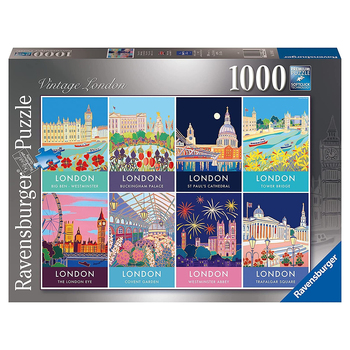 1000pc Ravensburger Vintage London Jigsaw Puzzle Set Adults