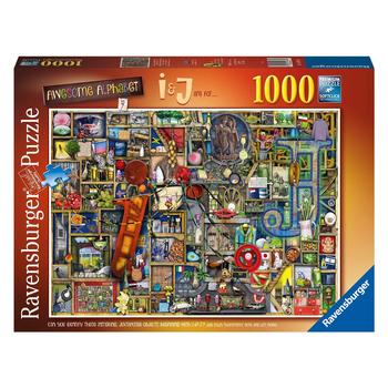1000pc Ravensburger Awesome Alphabet I & J Jigsaw Puzzle Set Adults