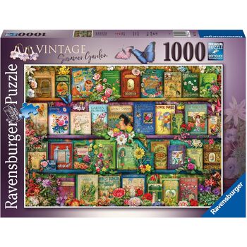 1000pc Ravensburger Vintage Summer Garden Family Jigsaw Puzzle 70x50cm