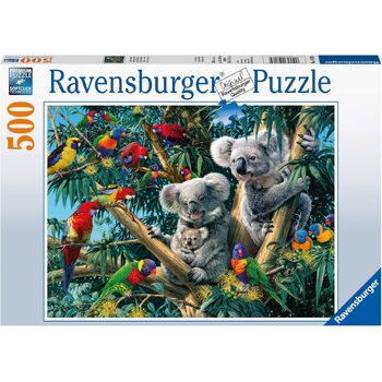 500pc Ravensburger Koalas In A Tree Family Jigsaw Puzzle 49x36cm