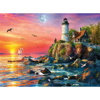 500pc Ravensburger Lighthouse at Sunset Jigsaw Puzzle Adults