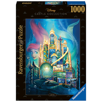 1000pc Ravensburger Disney Castles: Ariel Jigsaw Puzzle Set Adults