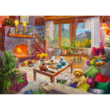1000pc Ravensburger Cozy Cabin Adults Jigsaw Puzzle 