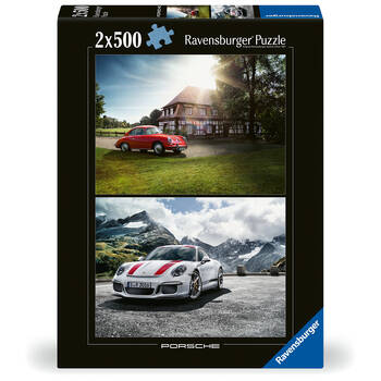 2x 500pc Ravensburger Porsche 356 & Porsche 911 Jigsaw Puzzle 36x49cm