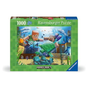 1000pc Ravensburger Minecraft Mosaic Jigsaw Puzzle Set Adults
