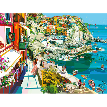 1500pc Ravensburger Romance in Cinque Terre Adults Jigsaw Puzzle 
