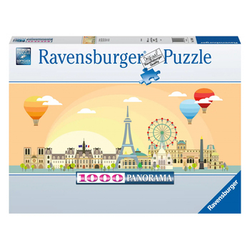 1000pc Ravensburger A Day In Paris Jigsaw Puzzle Set Adults