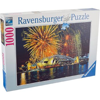1000pc Ravensburger Fireworks Over Sydney Australia Family Jigsaw Puzzle
