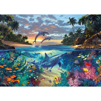 1000pc Ravensburger Coral Bay Family Jigsaw Puzzle 