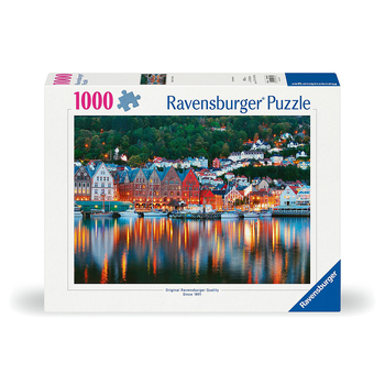 1000pc Ravensburger Bergen Norwegian Jigsaw Puzzle Set Adults