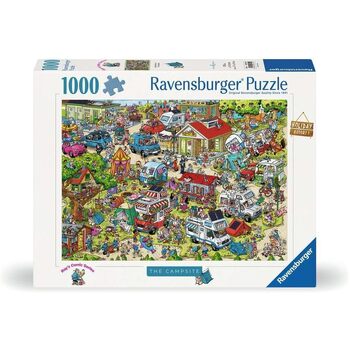 1000pc Ravensburger Holiday Resort 1, The Campsite Jigsaw Puzzle Set Adults