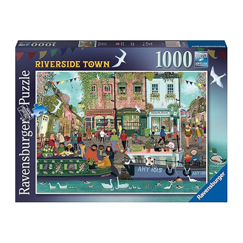 1000pc Ravensburger Riverside Town Adults Jigsaw Puzzle 