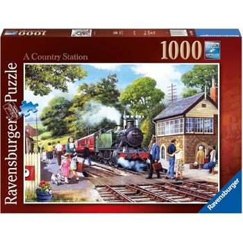 1000pc Ravensburger A Country Station Family Jigsaw Puzzle 70x50cm