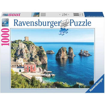 1000pc Ravensburger Sea Stacks Of Scopello Sicily Wooden Premium Jigsaw Puzzle