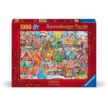 1000pc Ravensburger Christmas Cookie Village Jigsaw Puzzle 70x50cm 14y+
