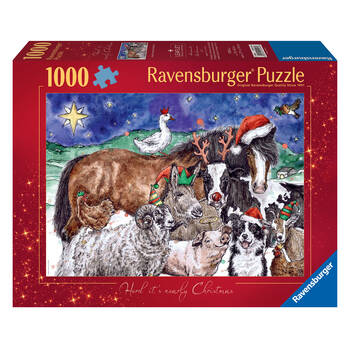 1000pc Ravensburger Christmas Farm Jigsaw Puzzle 70x50cm 14y+