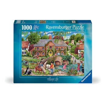 1000pc Ravensburger Village Life Jigsaw Puzzle 70x50cm 14y+