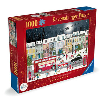 1000pc Ravensburger London's Christmas Spirit Puzzle Wooden Premium Jigsaw
