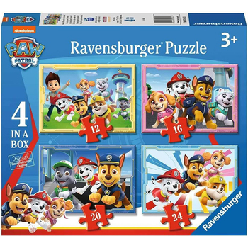 4pc Ravensburger Paw Patrol Friends Ready for Adventure! Puzzle Set 3Y+