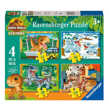 Ravensburger 4 in a Box Jurassic World Explorers 12/16/20/24 Puzzle 3y+