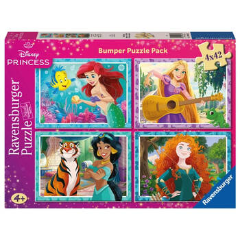 4x42pc Ravensburger Disney Princess Bumper Pack Wooden Jigsaw Puzzle 4y+