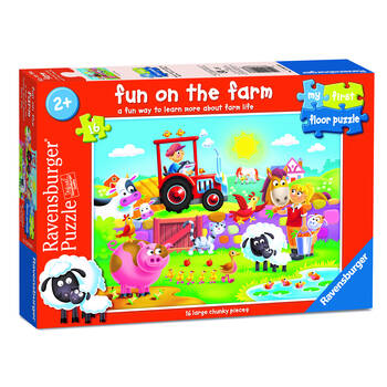 16pc Ravensburger My First Floor Puzzle Fun On The Farm 2-3y