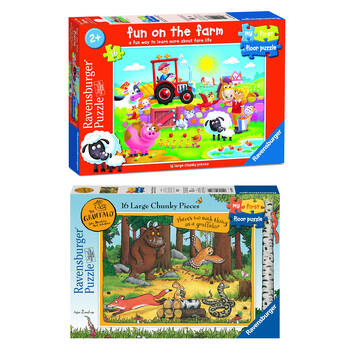 Ravensburger My First Floor Puzzle Fun On The Farm/The Gruffalo Combo 2-3y