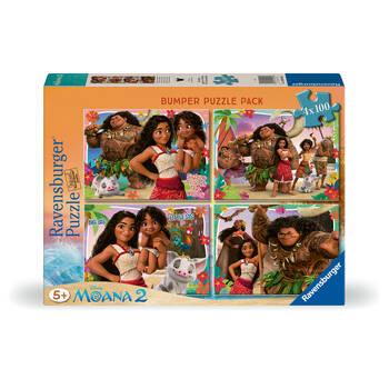 Ravensburger Disney Moana Bumper 4-Jigsaw Puzzle Pack 36x26cm Kids 5y+