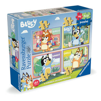 Ravensburger My First Puzzle 4 In A Box Bluey Chunky Jigsaw 18m+