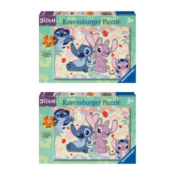 2x 35pc Ravensburger Disney Stitch Jigsaw Puzzle 0.2x28.1cm Kids 3y+