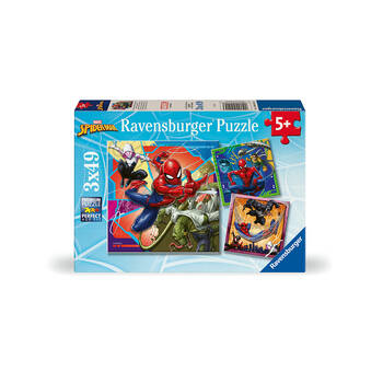 3x 49pc Ravensburger Marvel Spider-Man Jigsaw Puzzle 21cm 5y+