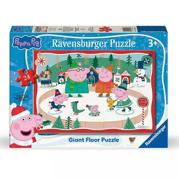 24pc Ravensburger Peppa Pig Christmas Giant Floor Puzzle Wooden Jigsaw 3y+