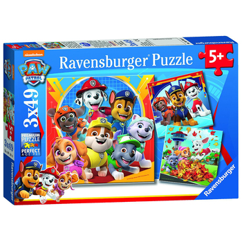 3x49pc Ravensburger Paw Patrol Just Yelp For Help Jigsaw Puzzle 21x21cm 5y+