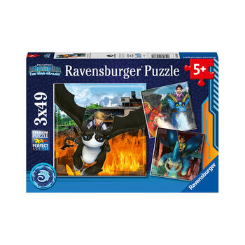 3x 49pc Ravensburger WT Dragons Jigsaw Puzzle 21cm 5y+