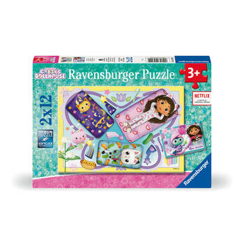 2x12pc Ravensburger Gabby's Dollhouse Jigsaw Puzzle Set 3y+