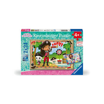 2x 24pc Ravensburger Gabby's Dollhouse Jigsaw Puzzle 10x7cm 3y+