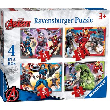 4pc Ravensburger Marvel Avengers Jigsaw Puzzle 19x14cm 3y+