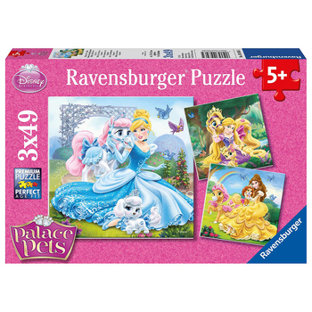 3x49pc Ravensburger Disney Belle Cinderella Rapunzel Jigsaw Puzzle Set 5y+