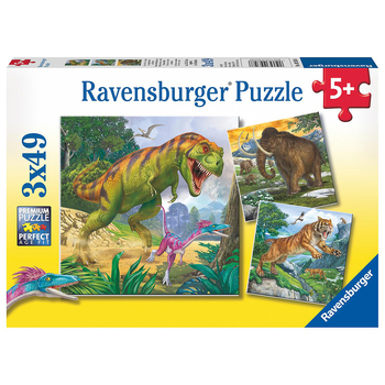 3x49pc Ravensburger Primeval Ruler Kids/Childrens Jigsaw Puzzle 5+