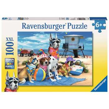 100pc Ravensburger No Dogs On The Beach Jigsaw Puzzle 49x36cm 6y+
