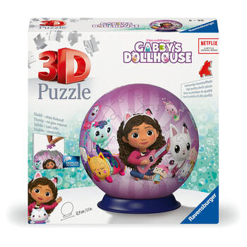 72pc Ravensburger 3D Puzzle Ball Gabby's Dollhouse Jigsaw 13x13cm 6y+