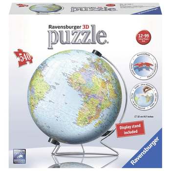 540pc Ravensburger World Globe 3D Jigsaw Puzzleball 10+