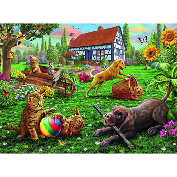 200pc Ravensburger Playing in the Yard Jigsaw Puzzle 8+